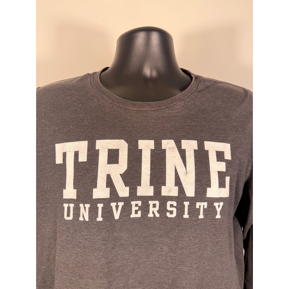 Trine University Long Sleeve T-Shirt Gray College Tee Men's Casual Shirt